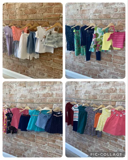 Pacchetto abbigliamento NEXT F&F Debenhams H&M ecc. pantaloncini abiti per ragazze età 4-5 anni