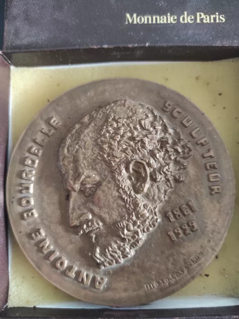 Médaille bronze gros module Antoine Bourdelle sculpteur