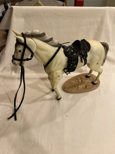Vintage Lone Ranger Horse SILVER SCOUT 1973 with Stand and Saddle
