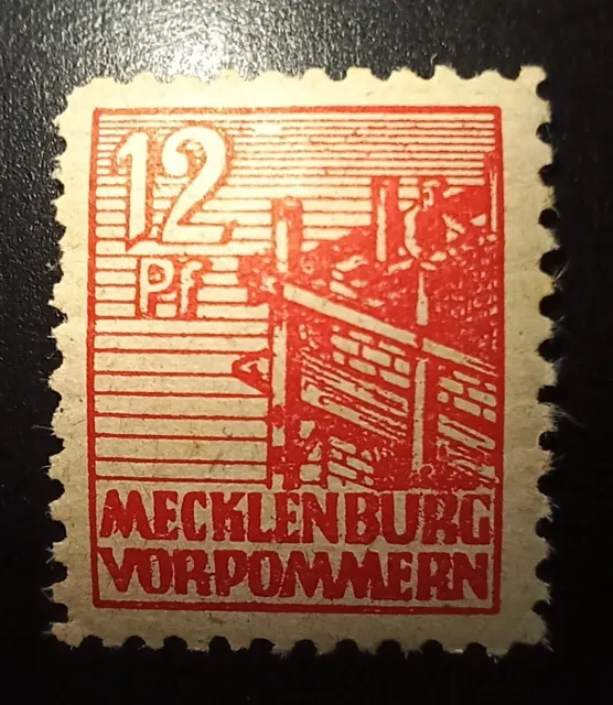 Mecklenburg ERROR Stamp 1946 VARIETY Pomerania Gap in Shading MNH