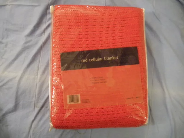 NEW Cotton Red Cellular Blanket 200cm x 150cm ,FIRST AID, PARAMEDIC, AMBULANCE,