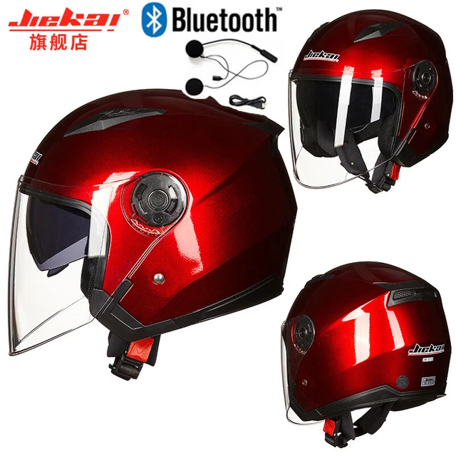 JIEKAI BLUETOOTH DOT Motorcycle Helmet Modular Scooter Flip up Motobike