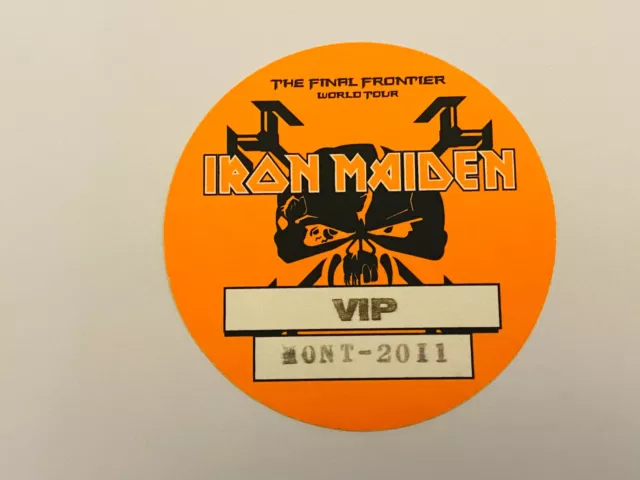 Iron Maiden Rare Official 2010/11 The Final Frontier World Tour Back Stage Pass