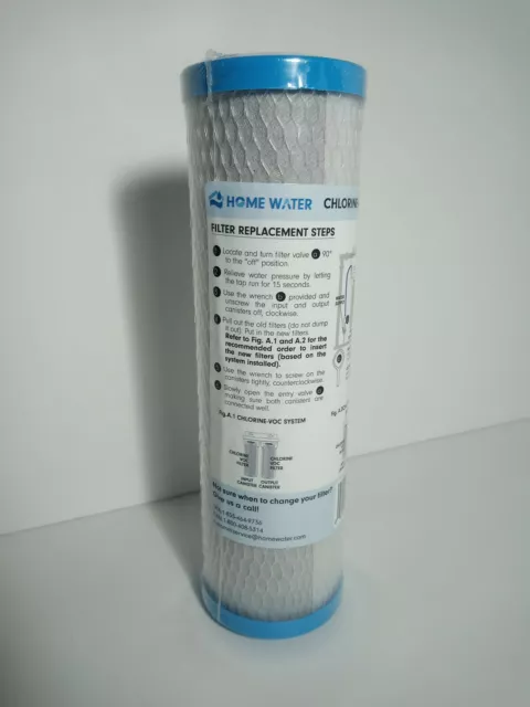 10" Chlorine VOC Filter Home Water Filter Cartridge. New sealed