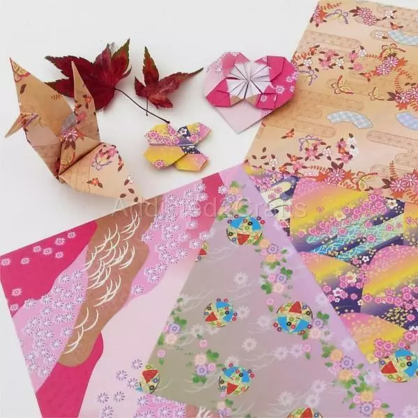 JAPANESE 100 pcs Sakura Square Folding ORIGAMI CHIYOGAMI CRAFT PAPER  4 Patterns