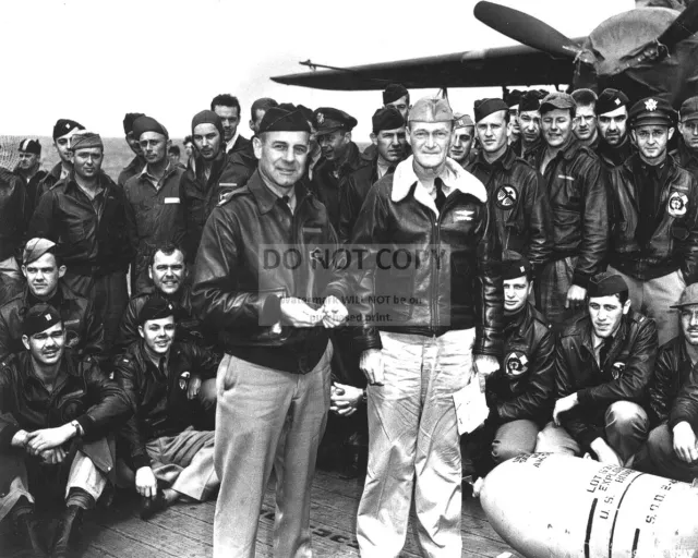 Lt. Col. Jimmy Doolittle With The "Doolittle Raiders" - 8X10 Photo (Mw521)