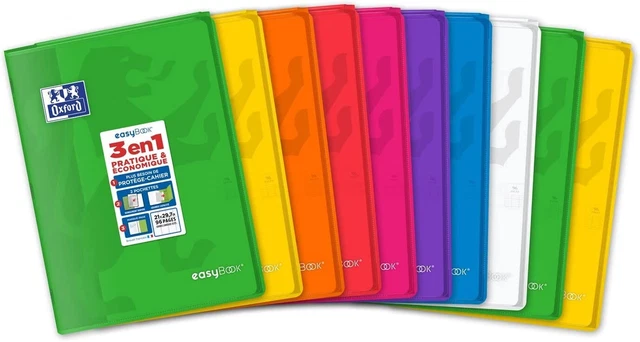 Oxford EasyBook - Lotto di 10 quaderni rilegati in formato A4 (21 x 29, 7 cm), 9
