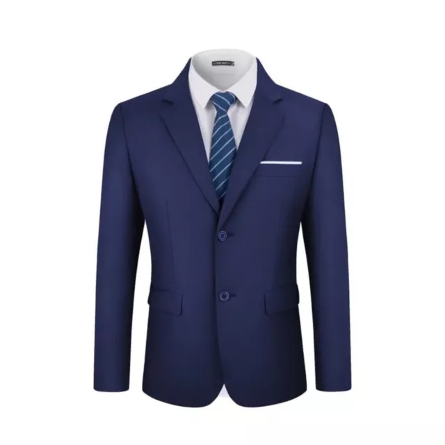 Men's Slim Fit Suit ,Single Breasted Solid Jacket navy