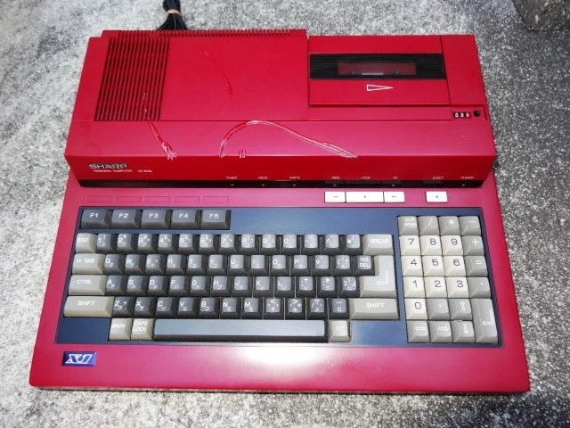 SHARP X1　CZ-803CR SHARP X1 CZ-803CR Vintage Retro Japanese Computer Red Model
