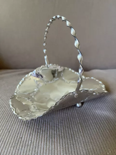 Vintage Silver-plated Tarnish Resistant Victorian Style Basket made in W Germany