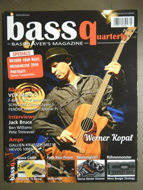 Bass Quarterly 3/2014 Werner Kopal VOX Mark 5 Schwarz Custom Syam Jack Bruce