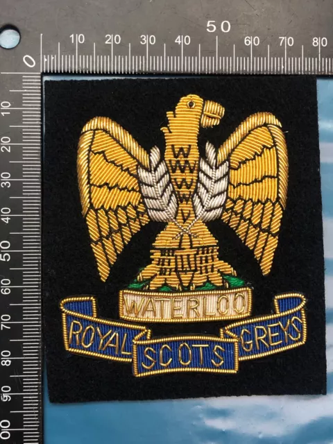 British Army Bullion Embroidered Blazer Badge - Royal Scots Greys
