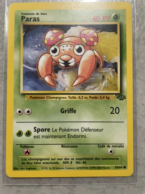 Pokemon Card Paras 59/64 - 1st Edition Jungle Set Pokmon Card (WOTC) - Near Mint Condition 1st Edition Common Pokmon Card Pokemon Card Paras 59/64 - 1st Edition Jungle Set Pokmon Card (WOTC) - Near Mint Condition 1st Edition Common Pokmon Card
