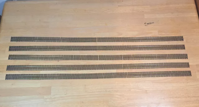 Vintage Yokohama Shinohara HO Scale Track 39.5" Flex Track Brass Code 100 5 pcs