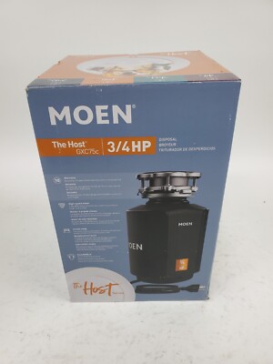 Moen GXC75C Host Series 3/4 Horsepower Continuous Feed Garbage Disposal 2700RPM