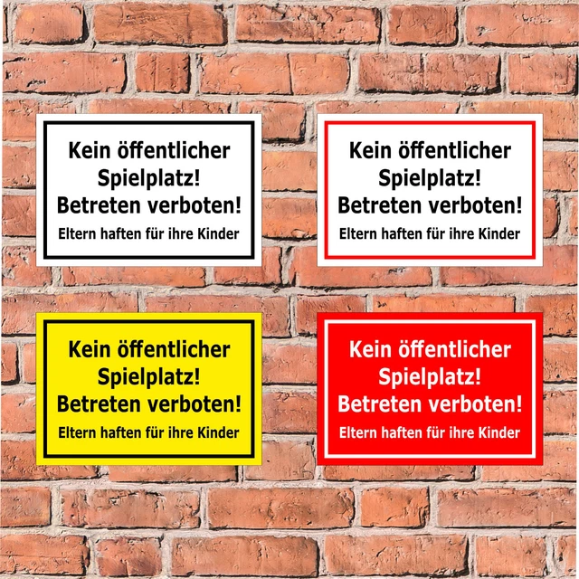 SCHILD KEIN ffentlicher Spielplatz Betreten Verboten 4 Gr en schild-kein-ffentlicher-spielplatz-betreten-verboten-4-gr-en