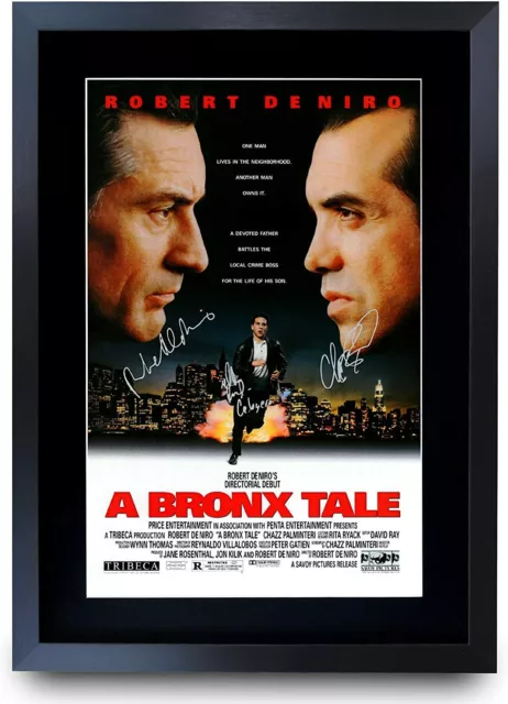 A Bronx Tale Robert De Niro A3 Poster Framed Autograph Picture for Movie Fans