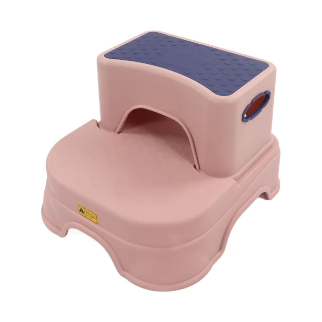 (Pink Purple)2 Step Stool For Kids Antiskid Double Up Step Stool Height