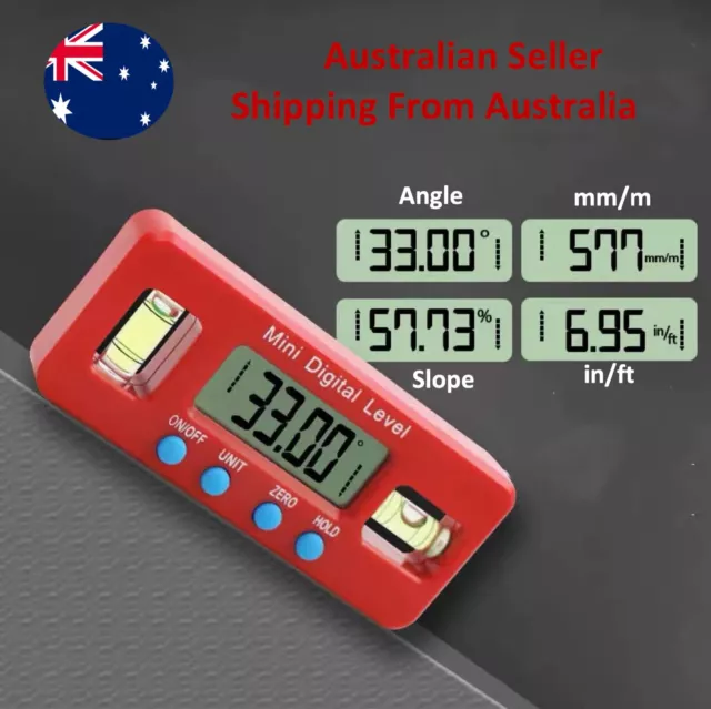 Mini Magnetic Horizontal Angle Meter Digital Level Inclinometer Angle Ruler