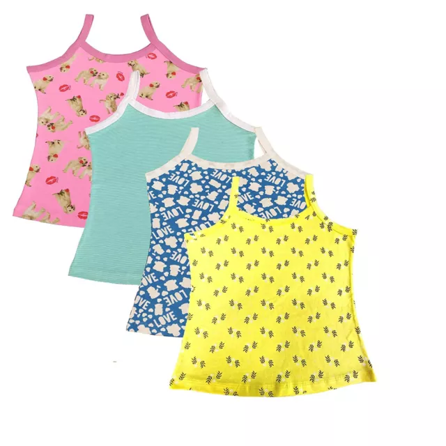 UCARE Cotton Printed Summer Bloomers Camisole for 12-18 months baby Girls, 4 Pc