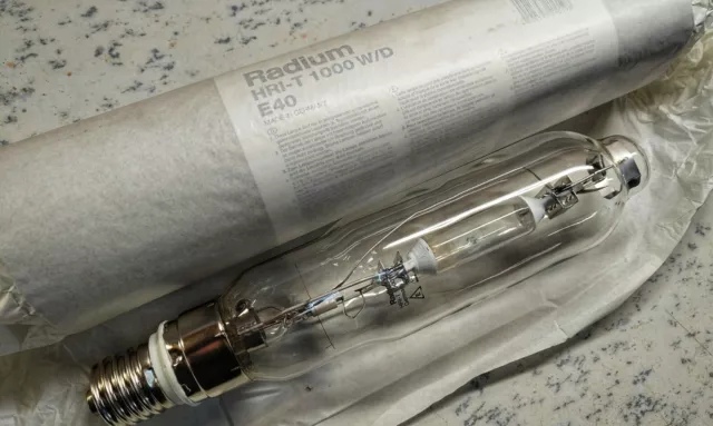 RADIUM HRI-T 1000W W/D Metal Halide Lamp E40 Made In Germany Osram