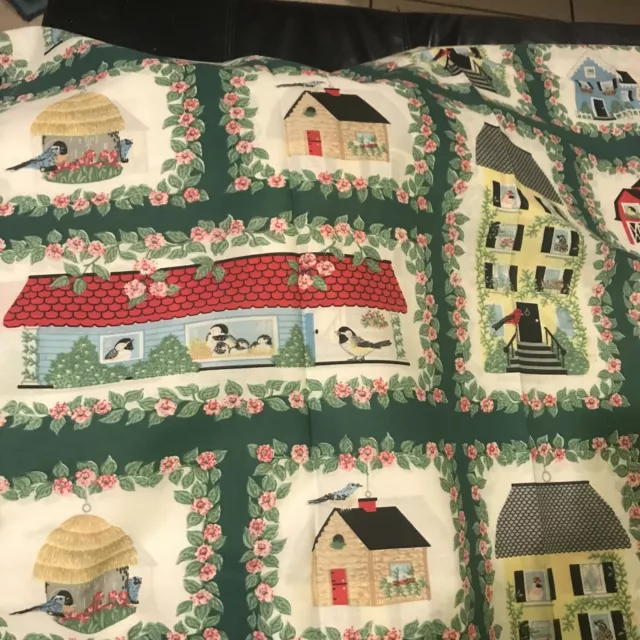 Vintage Curtain Set Birdhouse Boutique Rod Pocket USA 84 x 63 J.C. Penney