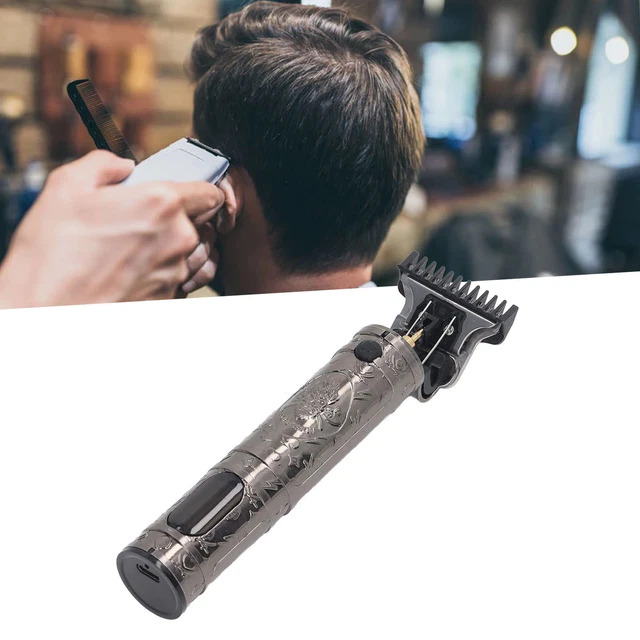 (Skull LCD Silver)All Metal Body Rechargeable Hair Trimmer With Hair Clipper