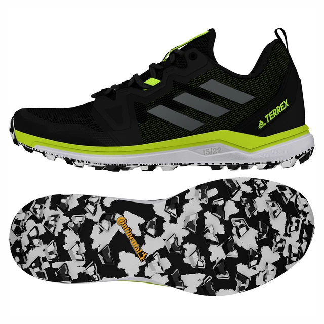 Adidas Terrex Agravic Trail Running Shoes - Black / Yellow - Size UK 8 / EUR 42