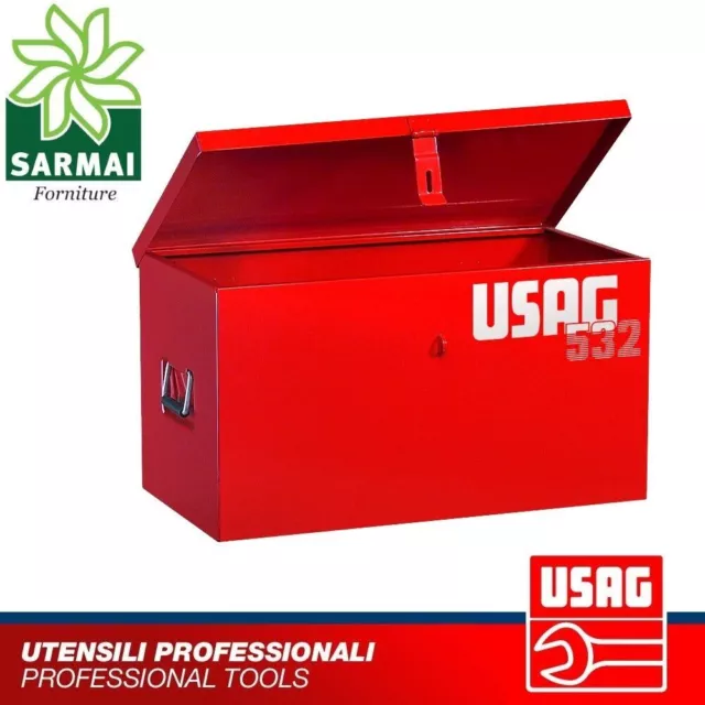 USAG 532 D BAULE CASSA CASSONE PORTAUTENSILI PORTA ATTREZZI METALLO 100x40x45cm