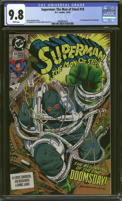 Superman: The Man of Steel #18 CGC 9.8 NM/MT 1st Doomsday! DC Comics 1992