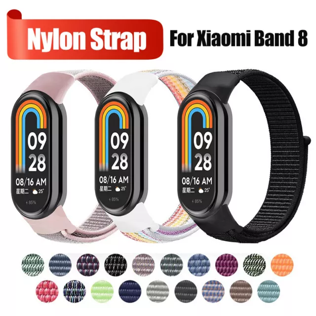 Replacement Nylon Loop Strap for Xiaomi Band 8 NFC Smart Band Bracelet Wristband
