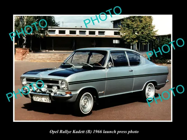 Old Postcard Size Photo Of 1966 Opel Rallye Kadett Launch Press Photo 1