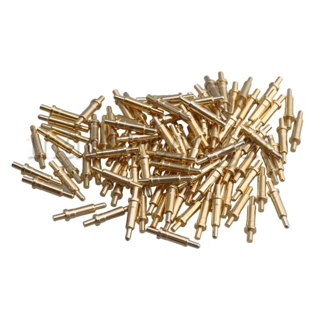 100PCS Gold Copper Current Pogo Pin Test Probe 9.0-2.0-5.0-2.0-1.0mm