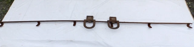Antique Pair Barn Garage Door Rollers Big 4 Pulley Horseshoe Sliders Vtg 361-17P 4