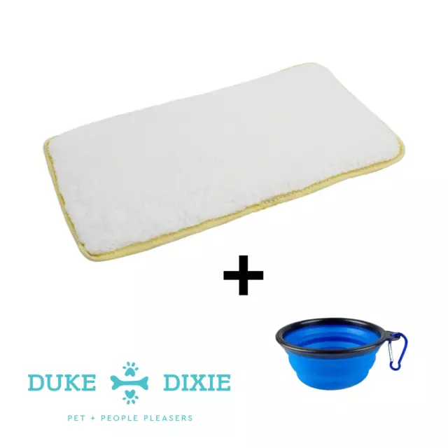 Pet carrier mat bed for Kennel Cat Dog Rabbit Soft Cozy Pad Washable Travel Bowl