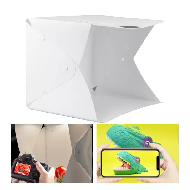 40 X 32cm Mini Estudio Fotográfico Caja de Luz Plegable Fotografía LED Tienda Kit para C TDM