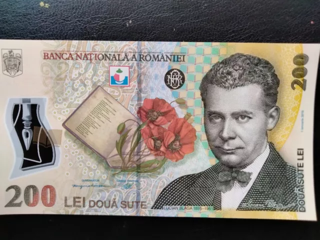 ROMANIA 200 LEI Polymer Banknote 2018