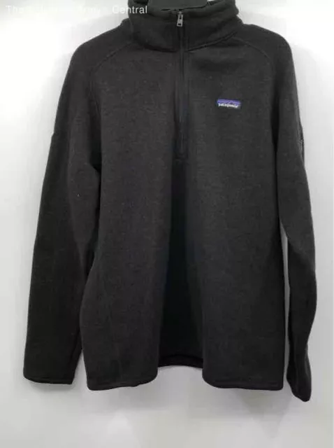Patagonia Womens Black Long Sleeve Better Sweater 1/4 Zip Fleece Jacket Size XL