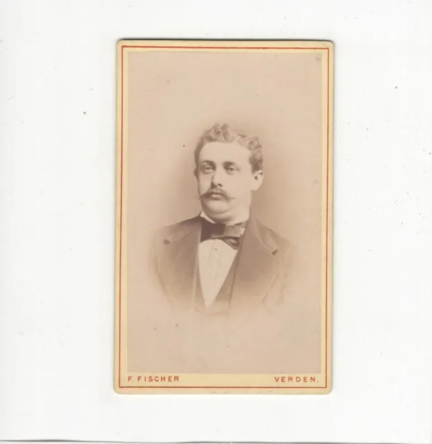 F. Fischer CDV Foto Herrenportrait - Verden 1870er