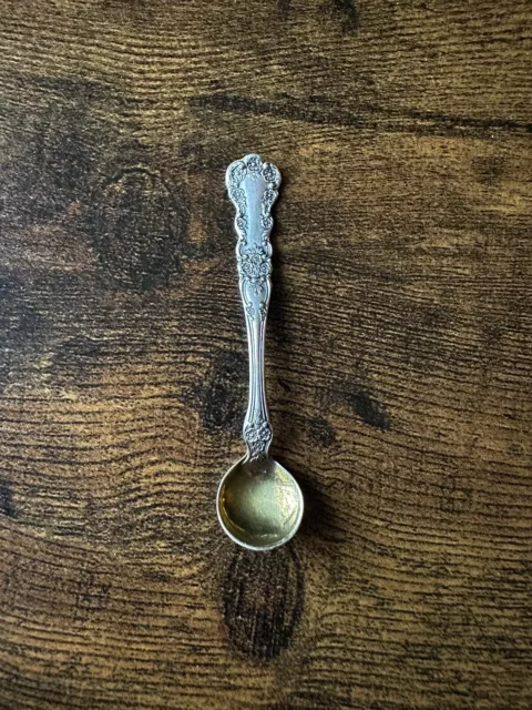 1899 Gorham Sterling Silver Buttercup Gold Wash Bowl Salt Spoon