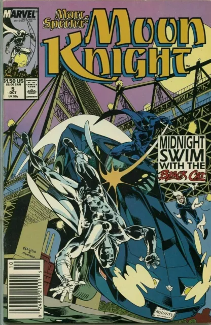Marc Spector Moon Knight #5 Marvel Comics Newsstand October Oct 1989 (VFNM)