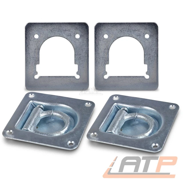 2x CASSONE DI BLOCCAGGIO ARROTOLATO CON CONTROPIASTRA 800daN kg RIMORCHIO