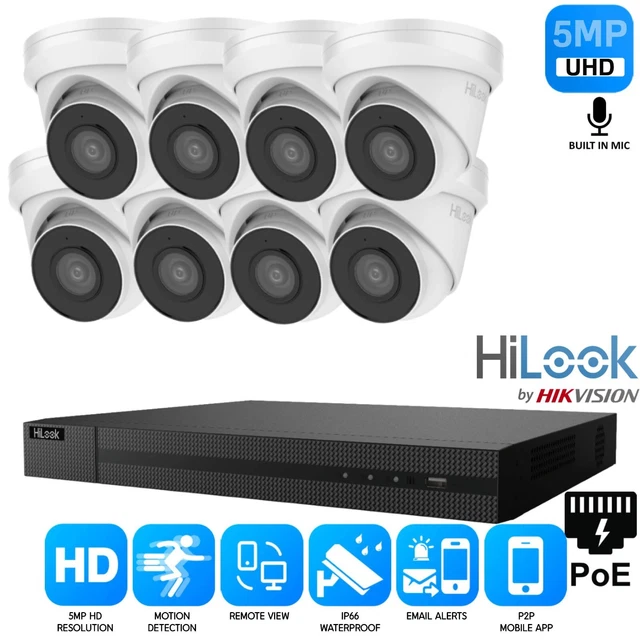 HIKVISION HILOOK 8MP Poe Cctv System Ip Uhd 4Ch 8Ch Nvr 5Mp Audio Mic ...