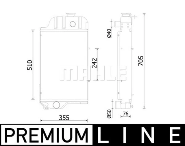 Premium Line Radiator MAHLE PREMIUM LINE Coolant Radiator CR2412000P for JOHN DEERE etc £318. ...