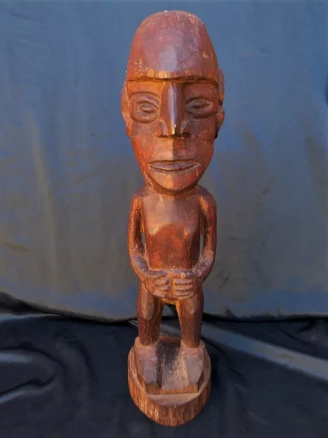 Heavy Old  Hand Carved  Hard Wood Carving From Papua New Guinea