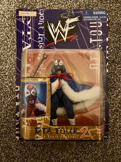 WWF WWE BLUE Blazer Owen Hart Jakks Pacific Figure Moc Wcw Ecw Aew