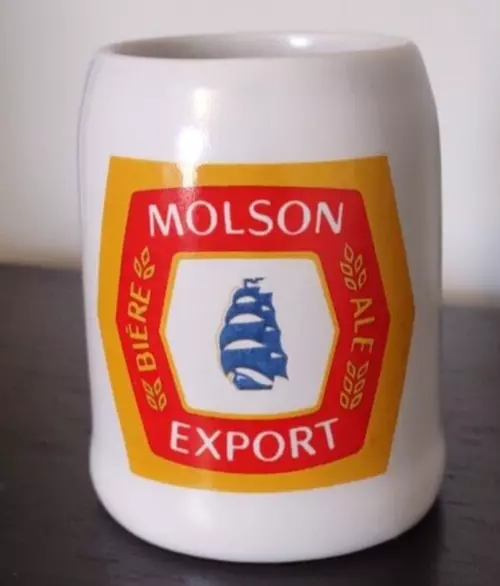 ceramico espejo Molson Export Mini Stein Mug 2.5" tall