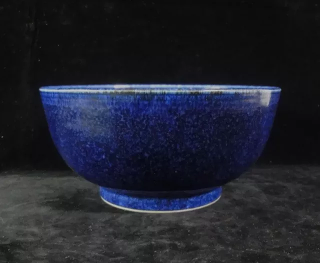 Rare Large Chinese Old Blue Glaze Porcelain Bowl "XuanDe" Period Marked