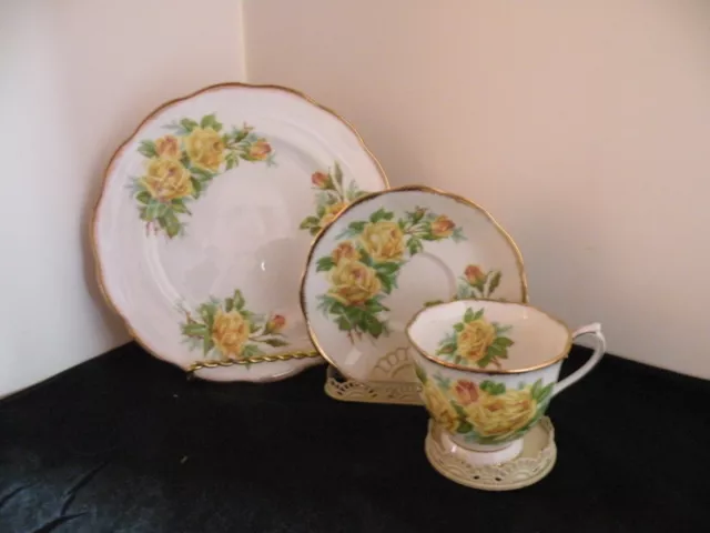 Royal Albert bone china " Tea Rose" 3 piece Luncheon set