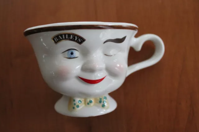 Bailey's 1996 Limited Edition Cup, "Yum," Winking Man With Bow Tie